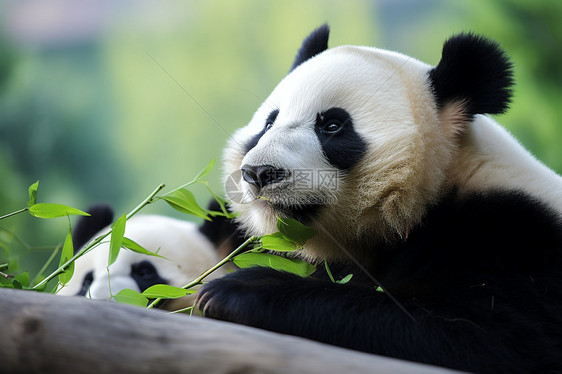 可爱活泼的野生大熊猫图片