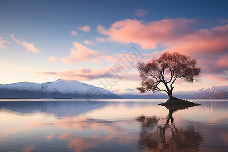 孤寂山岛风景图片