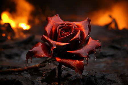 浪漫深红色玫瑰图片