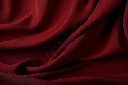 柔软的红色绸缎面料背景图片