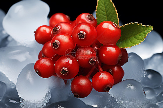 美味冰鲜的野生浆果图片