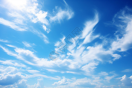 天空中的白云画意背景图片