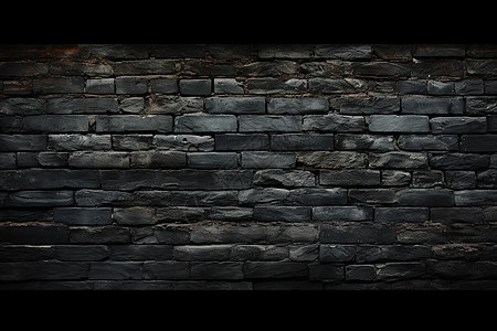 复古黑色砖墙背景图片