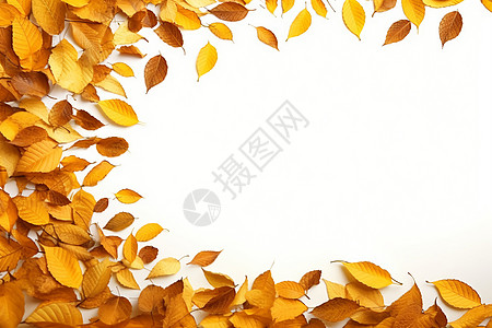 创意秋季落叶背景图片