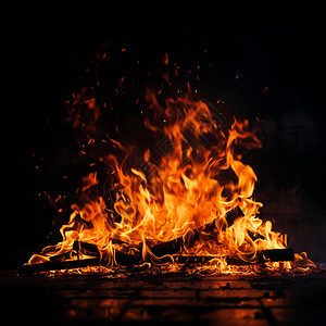 熊熊燃烧的火焰背景图片