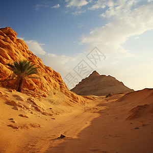 夏季荒芜的沙漠图片