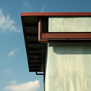 现代房屋的钢板屋顶图片