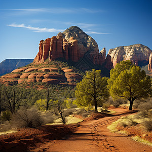 壮观的沙漠岩石景观图片