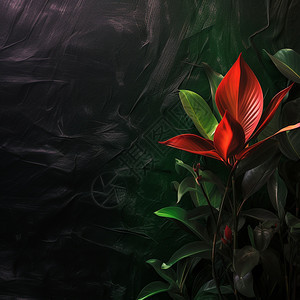 红色的热带树叶背景背景图片