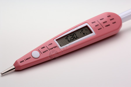 粉色的电子温度计图片