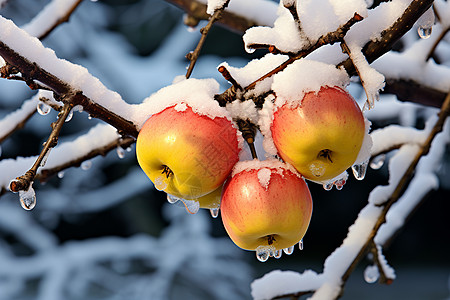 冬日的苹果图片