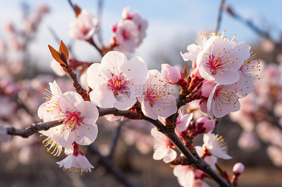 春日盛开的桃花图片