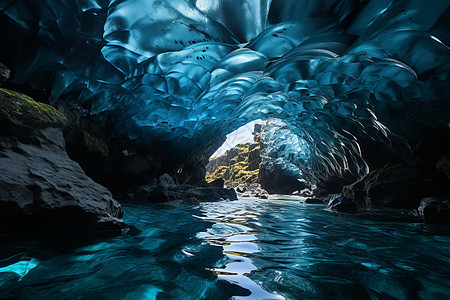 寒冷的水晶洞穴图片