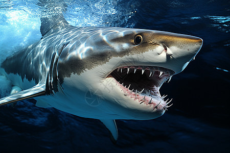 海洋中危险的鲨鱼图片