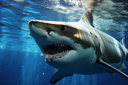 危险的海洋鲨鱼图片
