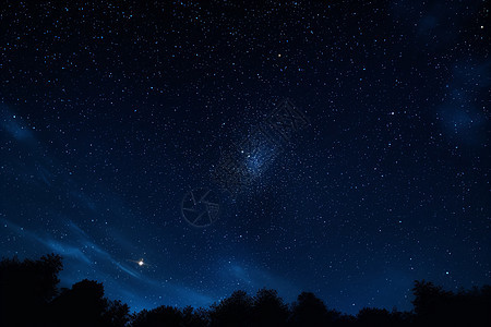 星光闪烁的夜空图片