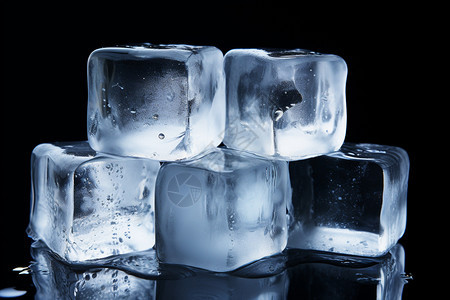 冰冻的立方体冰块图片