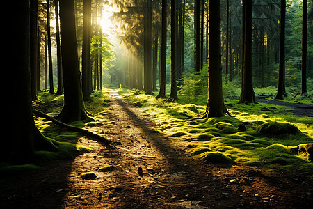 森林的阳光图片