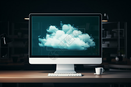 电脑屏幕上的云朵图片