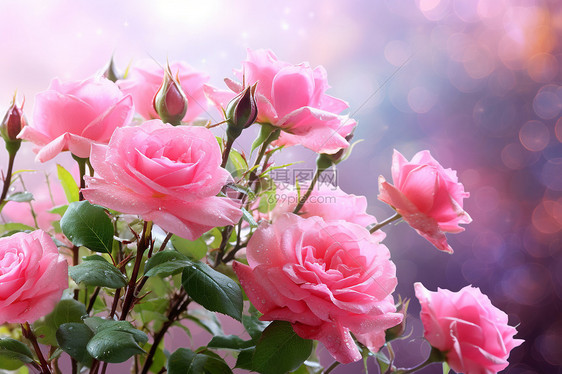 浪漫玫瑰花朵图片