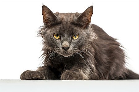 孤独的灰色猫猫图片