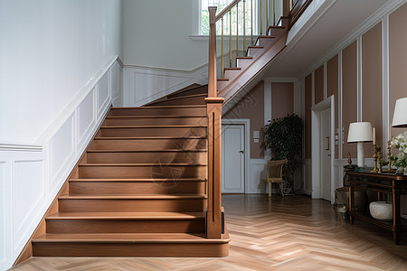 典雅的木楼梯图片