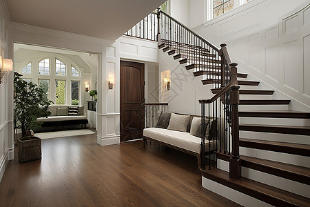 客厅简单的楼梯图片