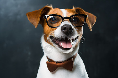 可爱的眼镜狗图片
