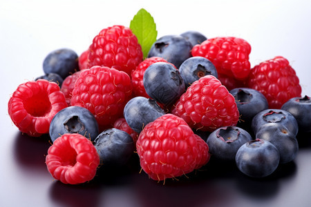 新鲜多汁的蓝莓浆果图片