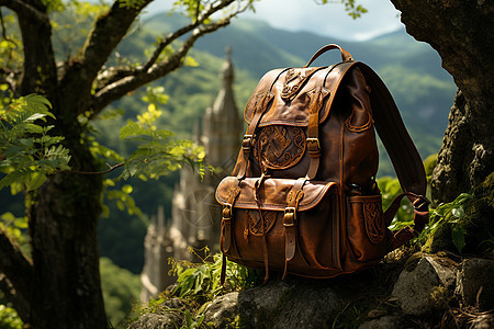 森林冒险的背包图片
