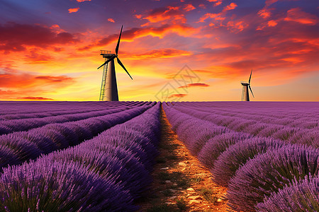 紫色的田园风光图片