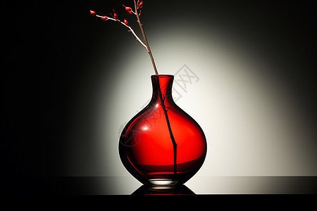 花瓶上的透明光影图片