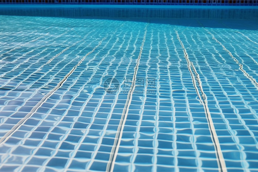 网状光影的游泳池图片