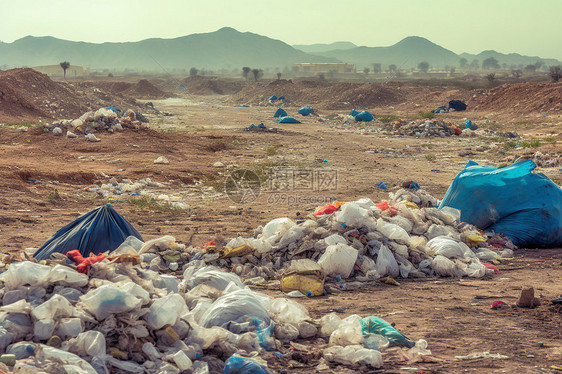 生态环境破坏的垃圾堆图片