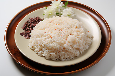 糙米饭营养的谷物饭背景