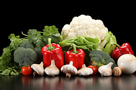 蔬菜组合的美食盛宴图片