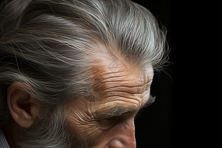 老年人的头发图片