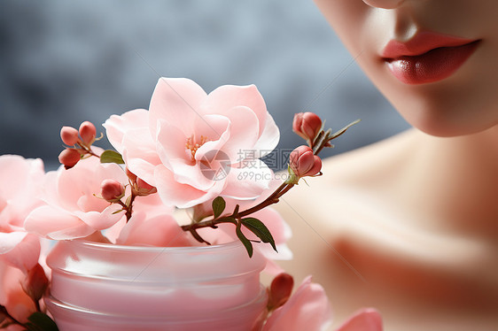 花香扑鼻的樱花护肤霜图片