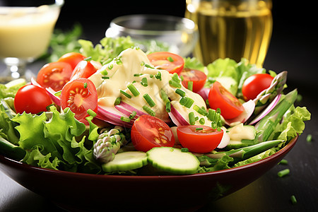健康减脂的蔬菜沙拉图片