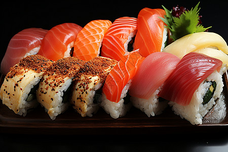 鲜美的日式寿司图片