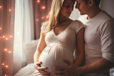 怀孕的夫妻背景图片