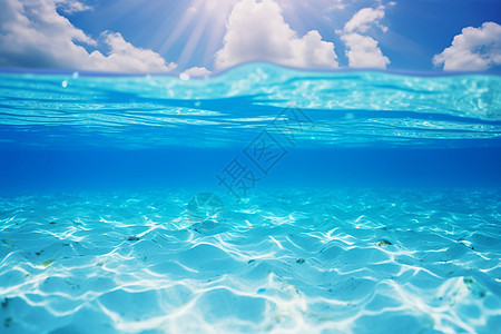湛蓝的海水图片
