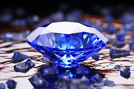 蓝色宝石背景图片