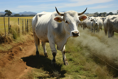 农场里养殖的牛图片
