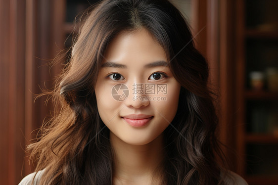 微笑的亚洲女孩图片