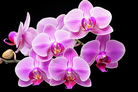盛开的粉色兰花束图片