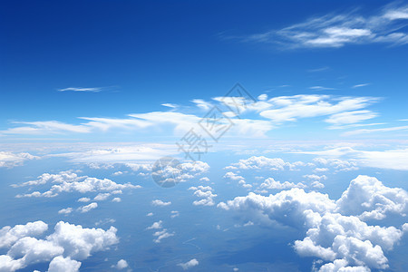 天空中的璀璨白云图片