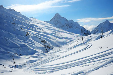 宁静的雪山图片