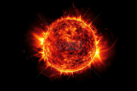 太阳光下的红圈图片