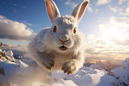 极地中的兔子图片